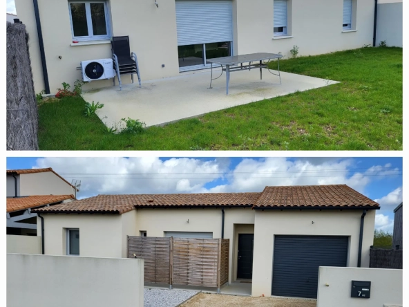 Maison neuve de plain-pied à Magne - 3 chambres avec garage et vue nature 