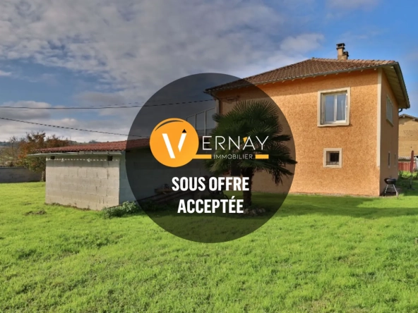 Maison T3 à vendre à Saint-Just-Chaleyssin avec grand terrain et sous-sol complet