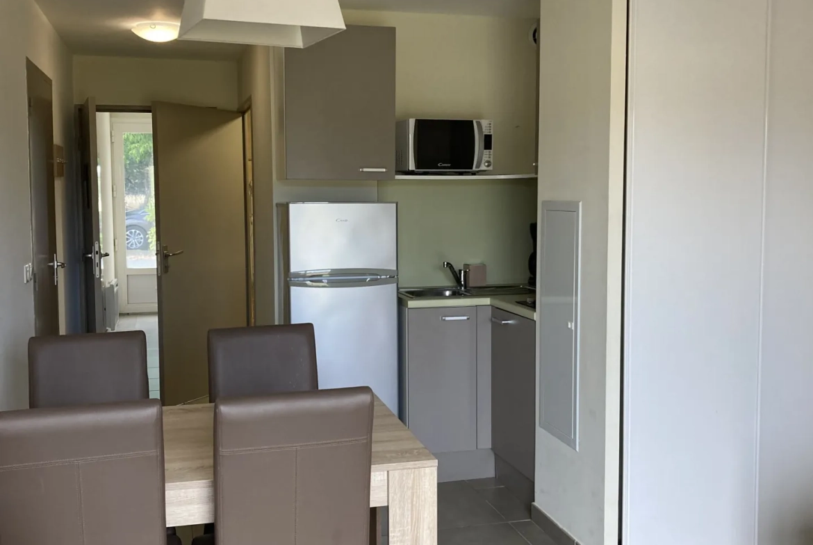 Studio meublé avec terrasse à louer à Salleles d'Aude, Bail commercial jusqu'en 2026 