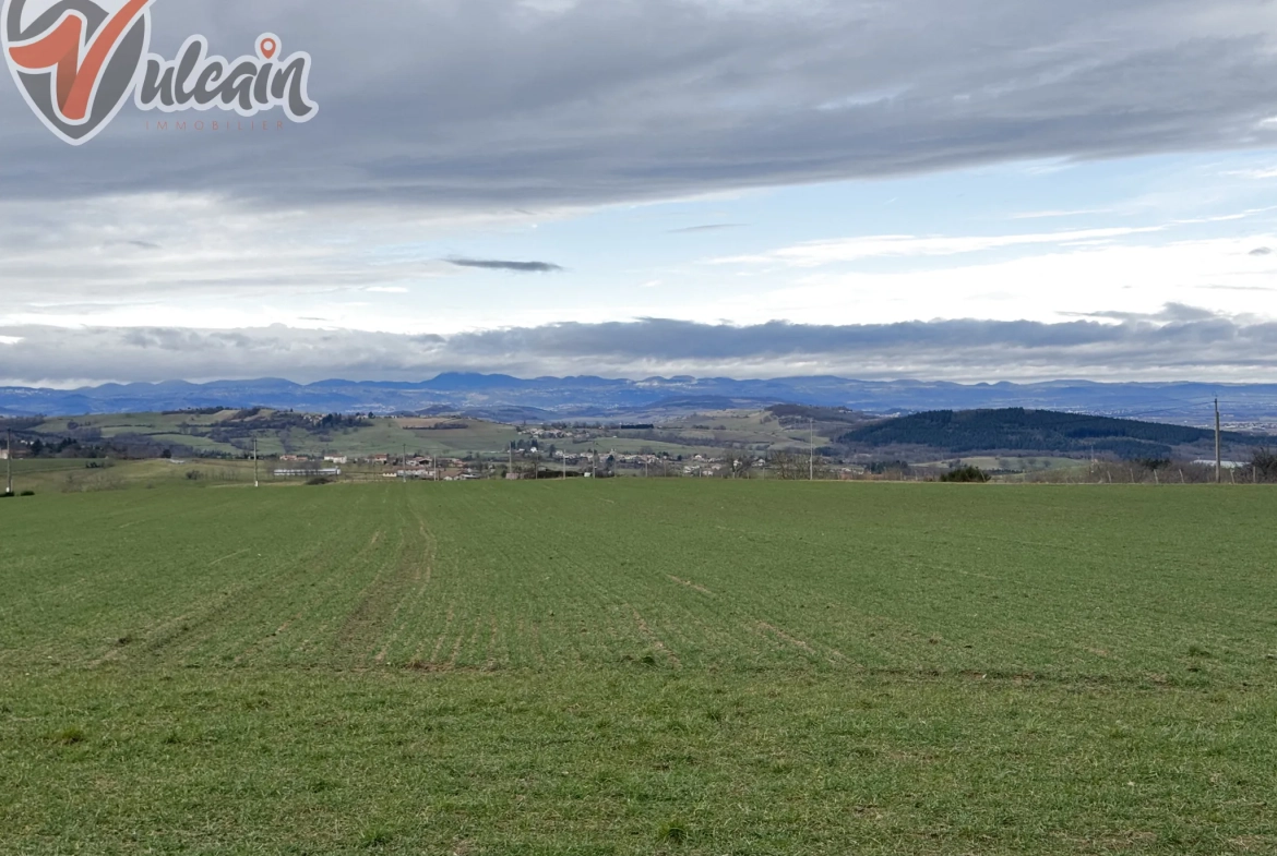 A vendre maison plain-pied avec grand jardin à Trezoux, vue sur la Chaîne des Puys 