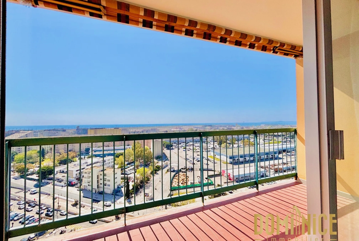 Appartement T4 avec vue panoramique à Nice Saint Augustin, récent et sécurisé 