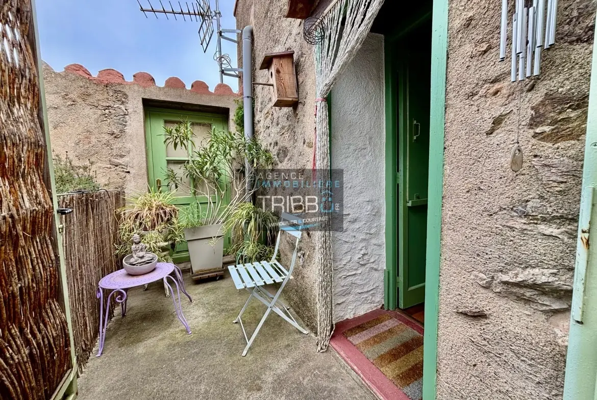 Charmante maison de village avec terrasse à Castelnou, près du charme médiéval 