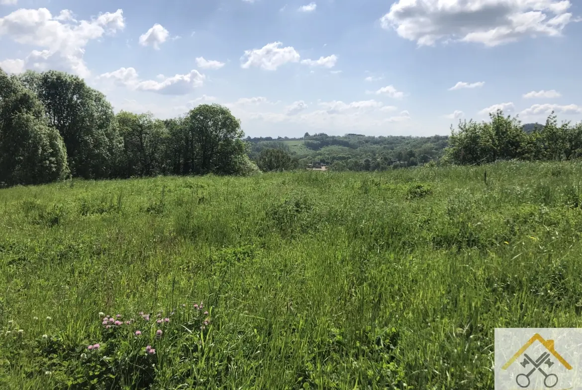 Terrain constructible en campagne à Saint Cyprien de 2293 m² avec jolie vue 