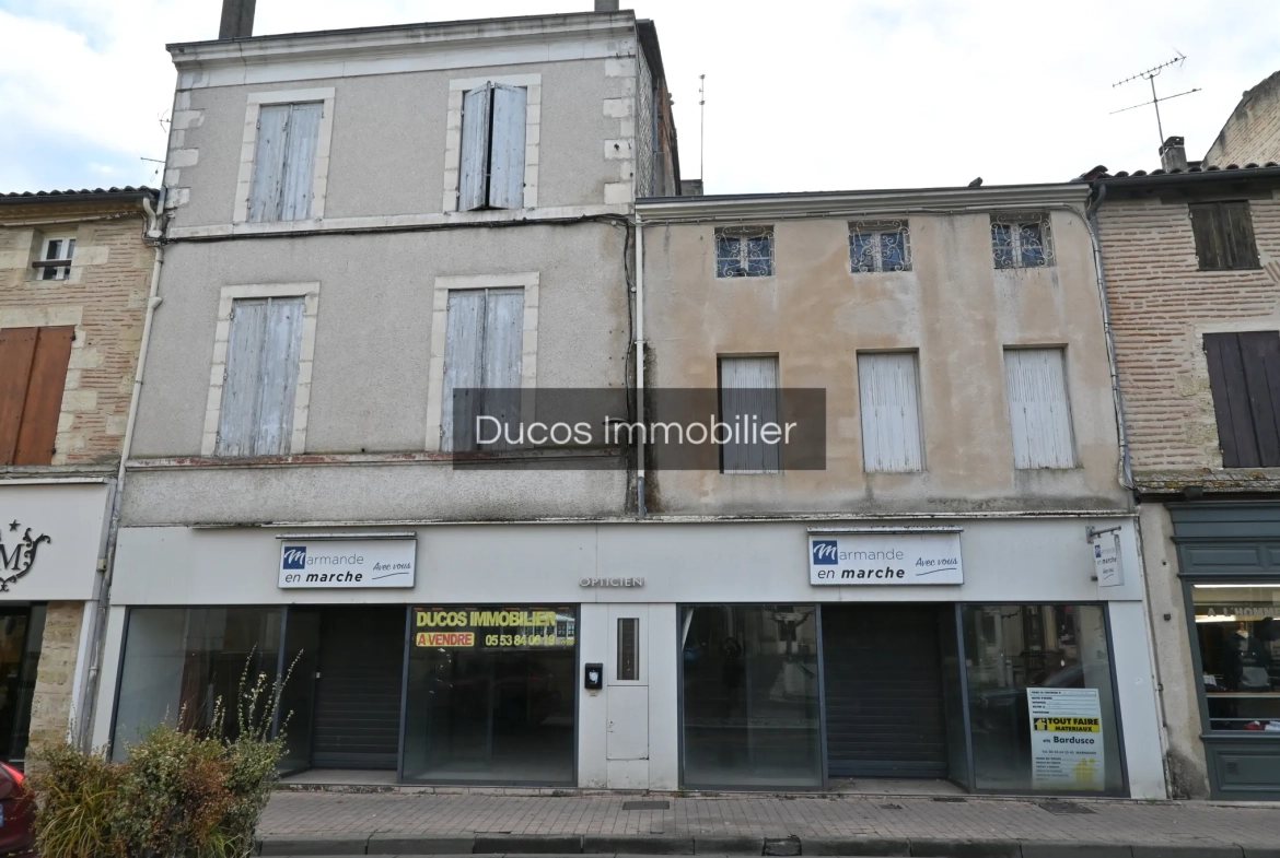 Immeuble de 145 m² à Marmande en centre-ville avec potentiel de rénovation 