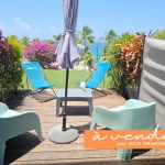 Studio meublé avec vue mer, terrasse et jardin au Diamant