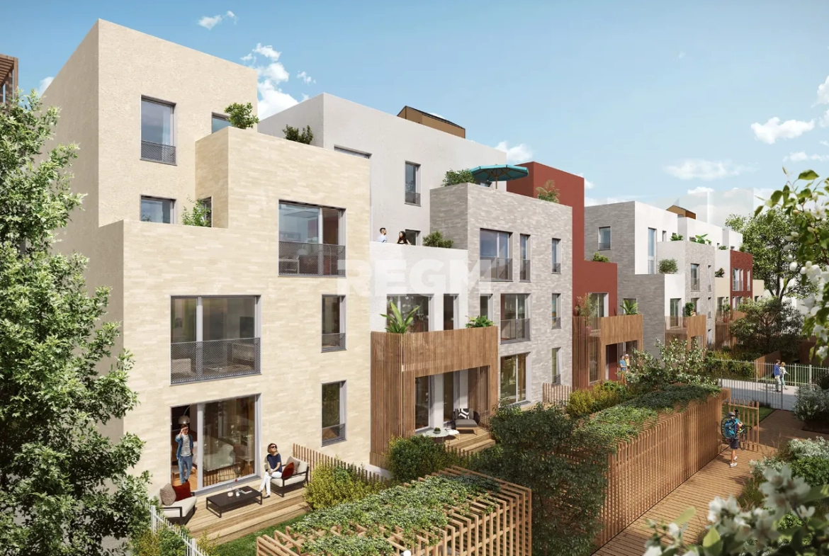 Appartement 2 pièces neuf à Romainville avec résidence sécurisée et livraison en 2025 