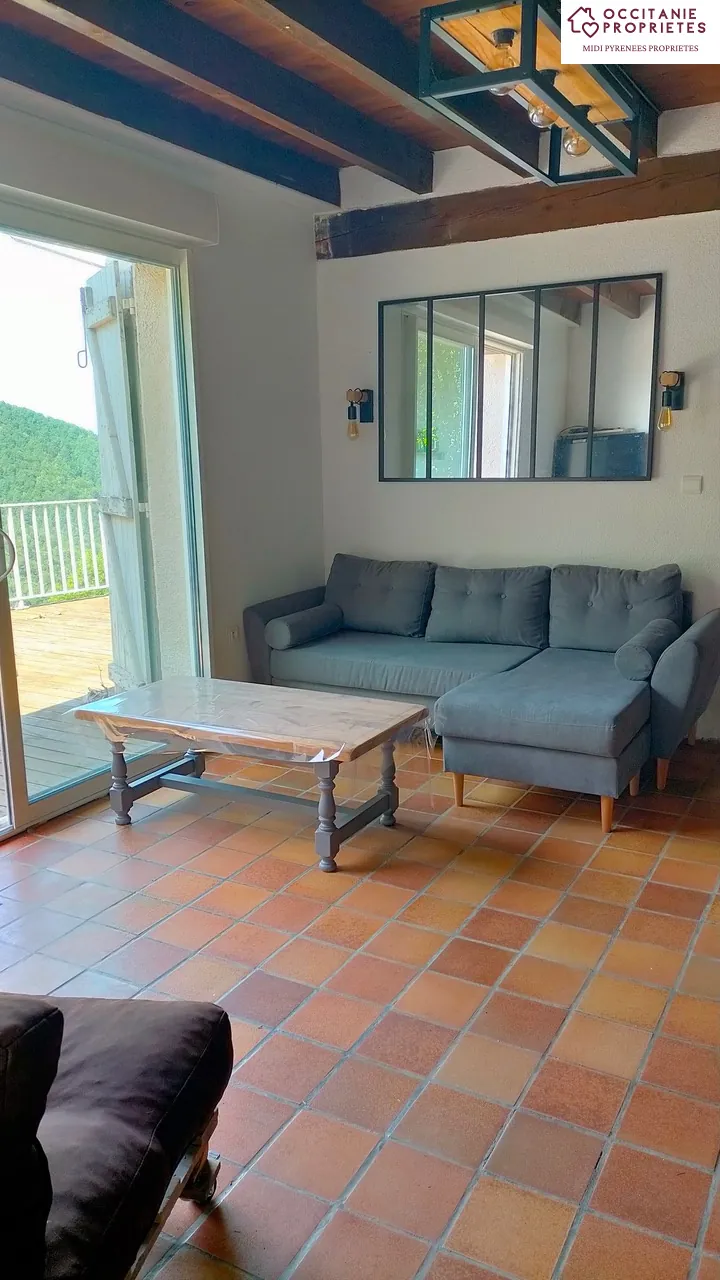Maison de montagne de 120m² avec terrain à Massat, exposée sud 