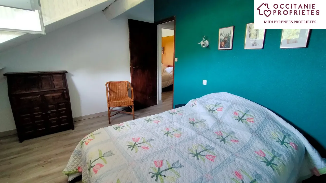 Maison de montagne de 120m² avec terrain à Massat, exposée sud 
