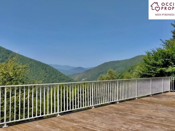 Maison de montagne de 120m² avec terrain à Massat, exposée sud