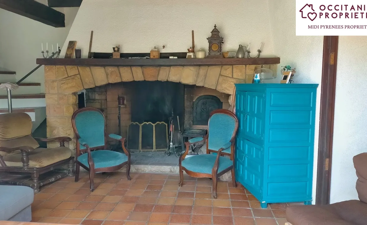 Maison de montagne de 120m² avec terrain à Massat, exposée sud 