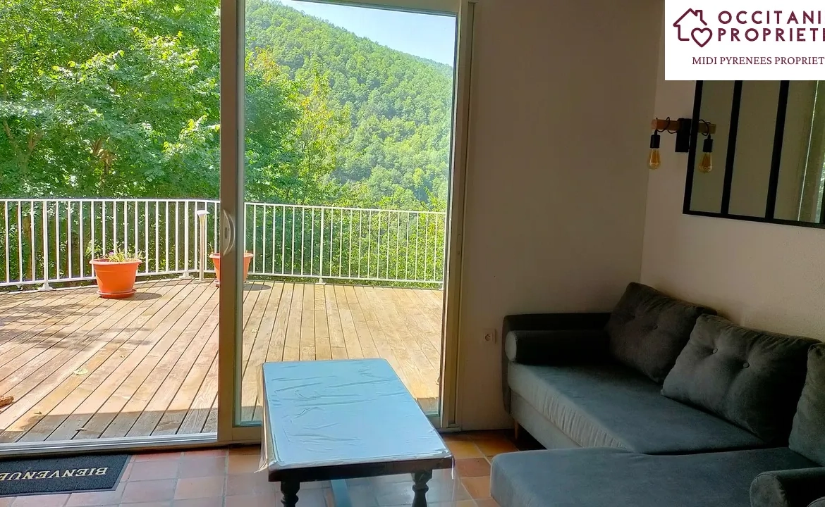 Maison de montagne de 120m² avec terrain à Massat, exposée sud 