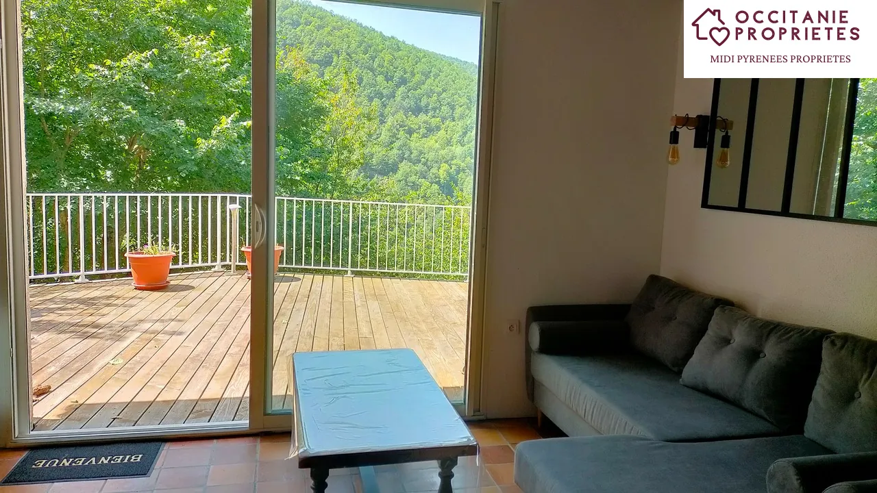 Maison de montagne de 120m² avec terrain à Massat, exposée sud 