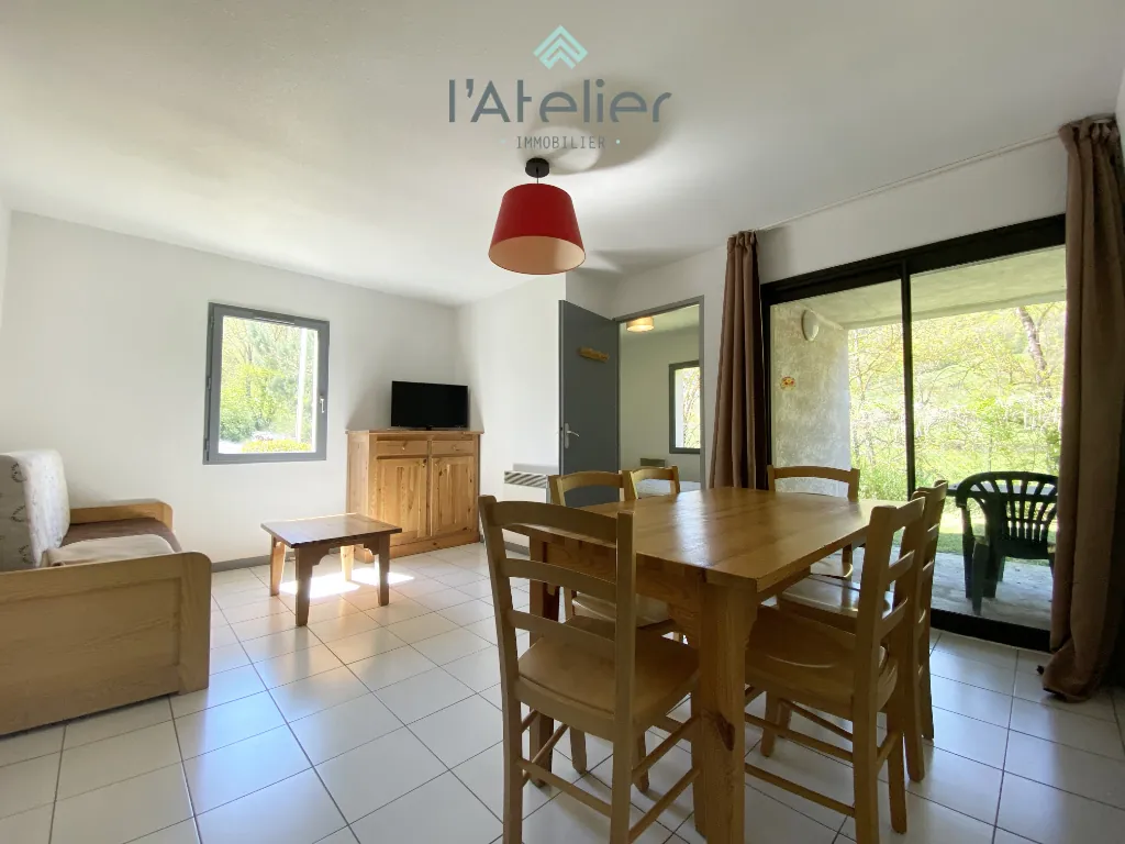 Appartement T2 cabine avec terrasse et piscine à Arreau - Vue montagne 