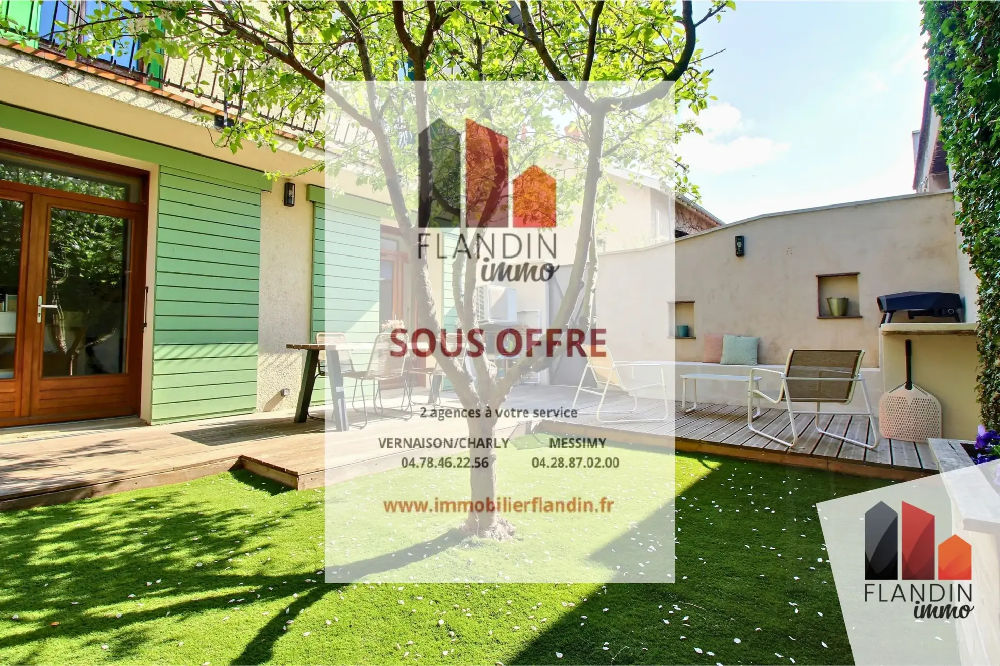 Appartement avec jardin et terrasse en centre-ville de Vernaison 