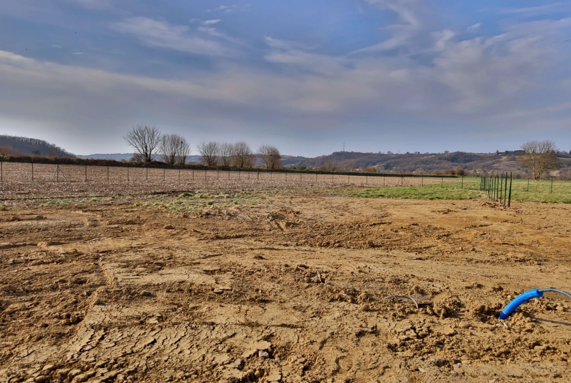 Terrain constructible de 1300 m² à Septème, viabilisé et plat 