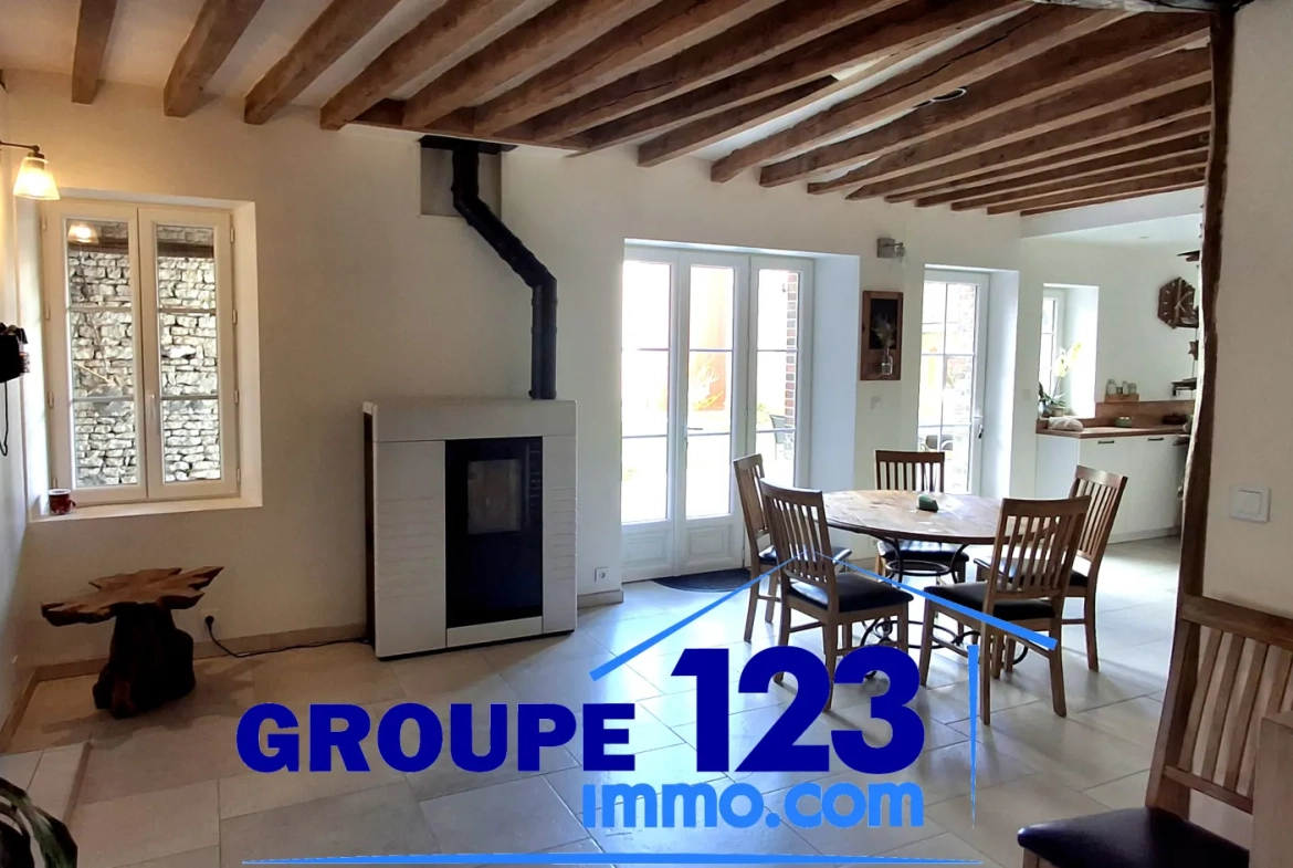 Belle maison en pierre rénovée avec jardin clos à Aillant-sur-Tholon 