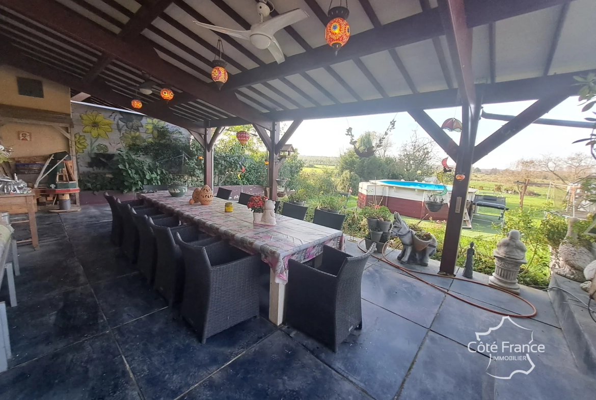 Charmante maison rénovée de 286 m² à GERMONT avec piscine et vue imprenable 