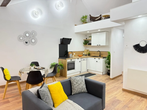 Appartement rénové avec mezzanine et terrasse à Amélie-les-Bains - 44,6 m² 