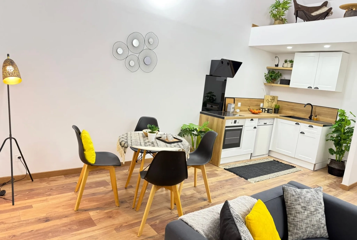 Appartement rénové avec mezzanine et terrasse à Amélie-les-Bains - 44,6 m² 
