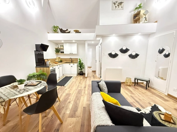 Appartement rénové avec mezzanine et terrasse à Amélie-les-Bains - 44,6 m² 