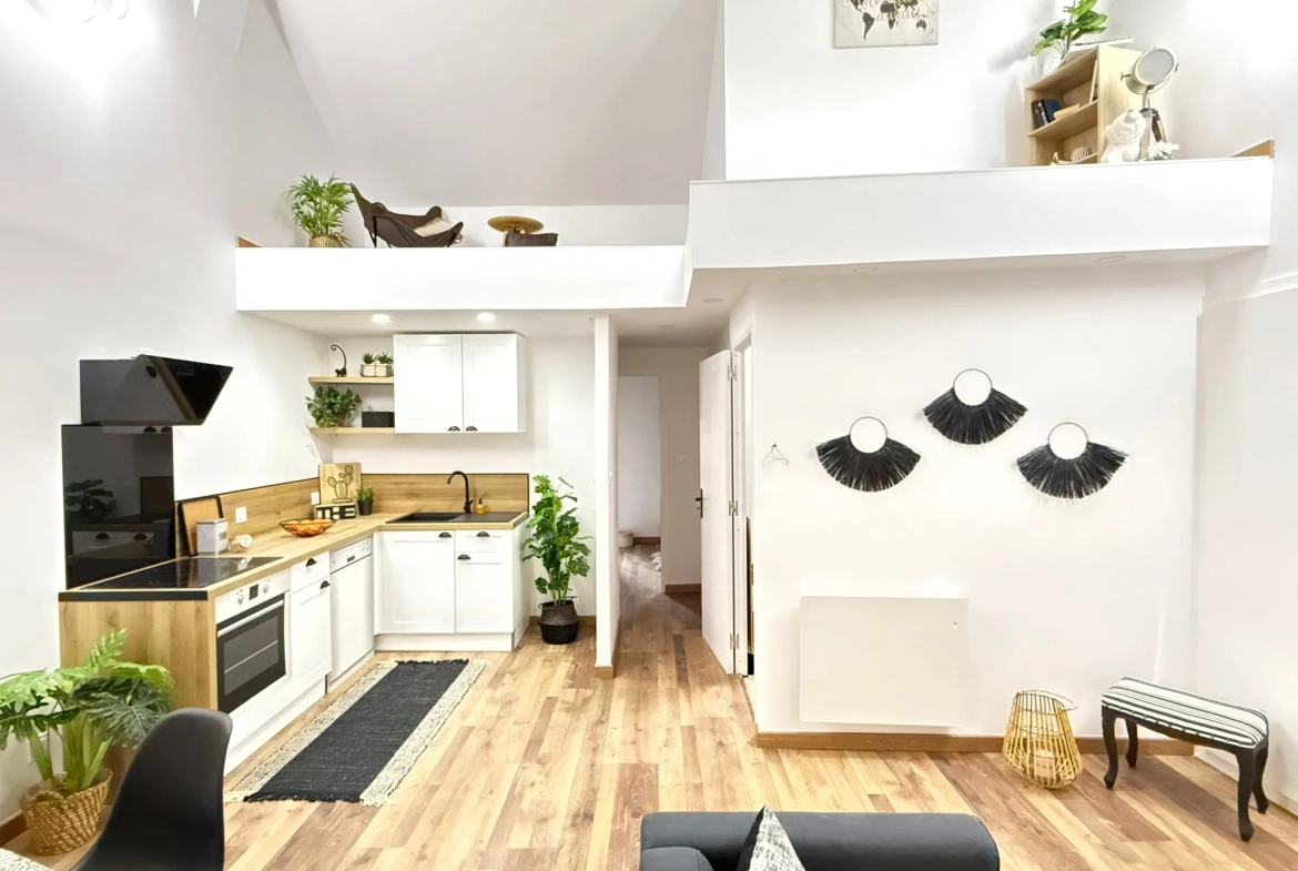 Appartement rénové avec mezzanine et terrasse à Amélie-les-Bains - 44,6 m² 