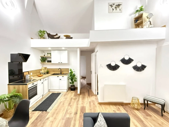 Appartement rénové avec mezzanine et terrasse à Amélie-les-Bains - 44,6 m² 