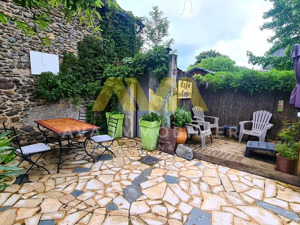 Maison de village avec espace commercial et intérieur spacieux à Aramits 