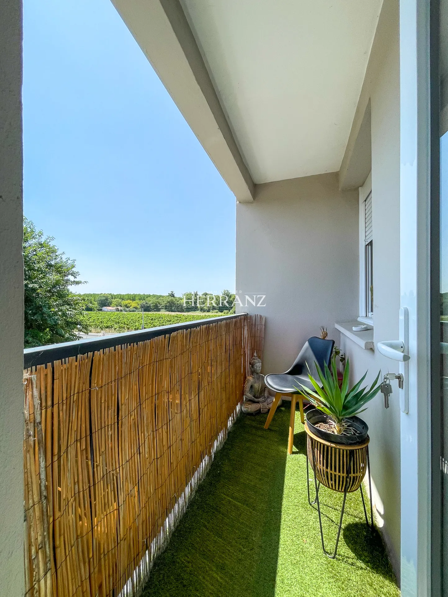Superbe T4 rénové avec balcon, parking et vue sur vignes à Libourne 