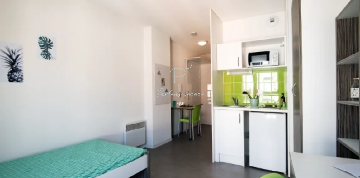 Studio à vendre de 17,16 m² à Lyon – Opportunité d’investissement étudiante 
