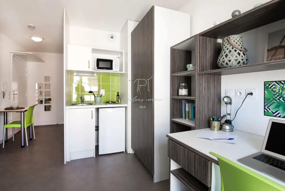 Studio à vendre de 17,16 m² à Lyon – Opportunité d’investissement étudiante 