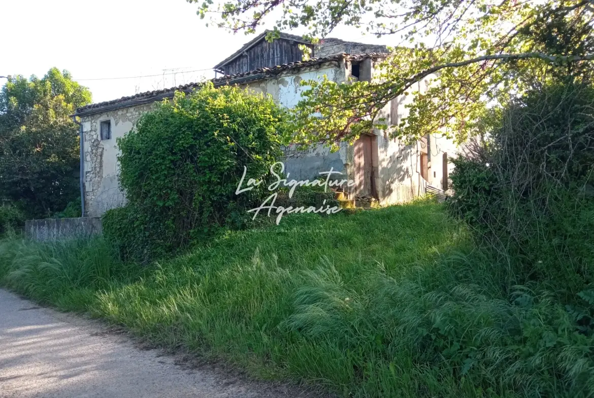 Maison à rénover sur un grand terrain à Couthure-sur-Garonne 