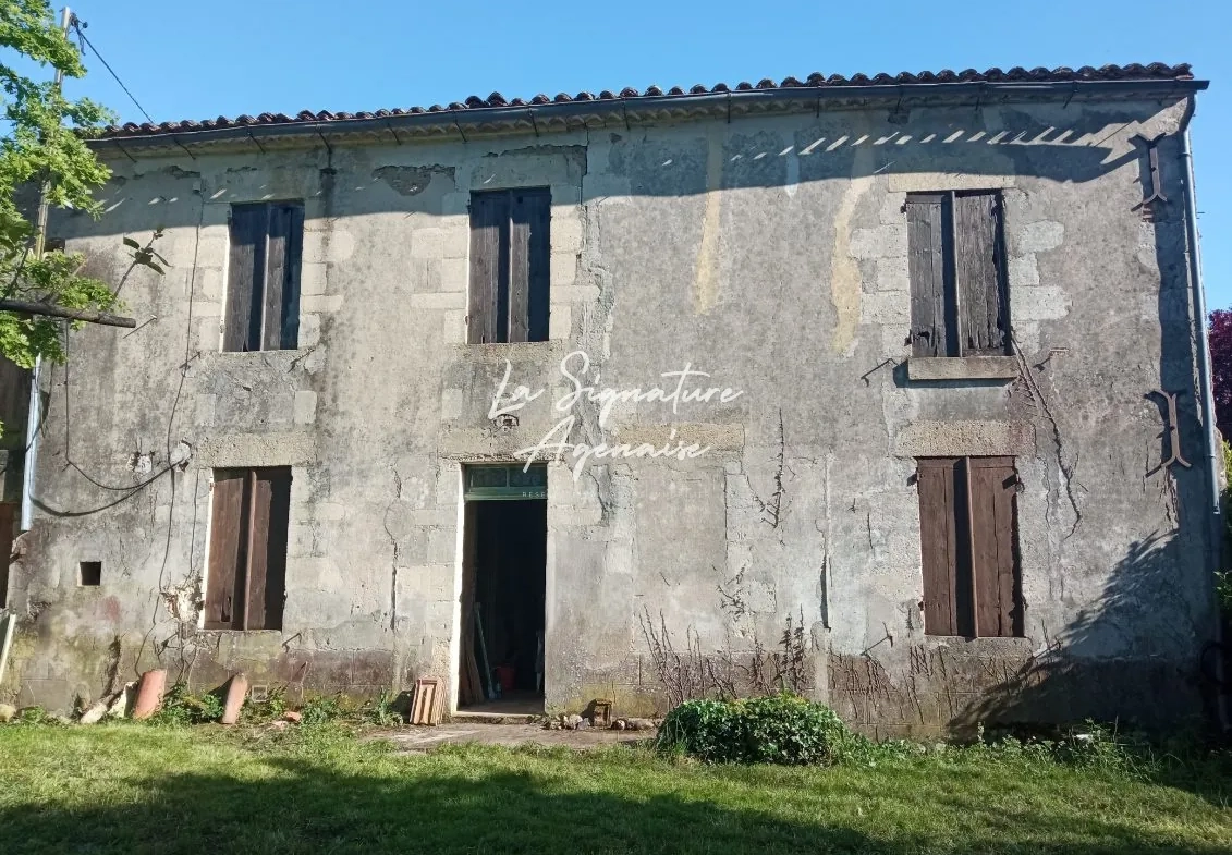 Maison à rénover sur un grand terrain à Couthure-sur-Garonne 