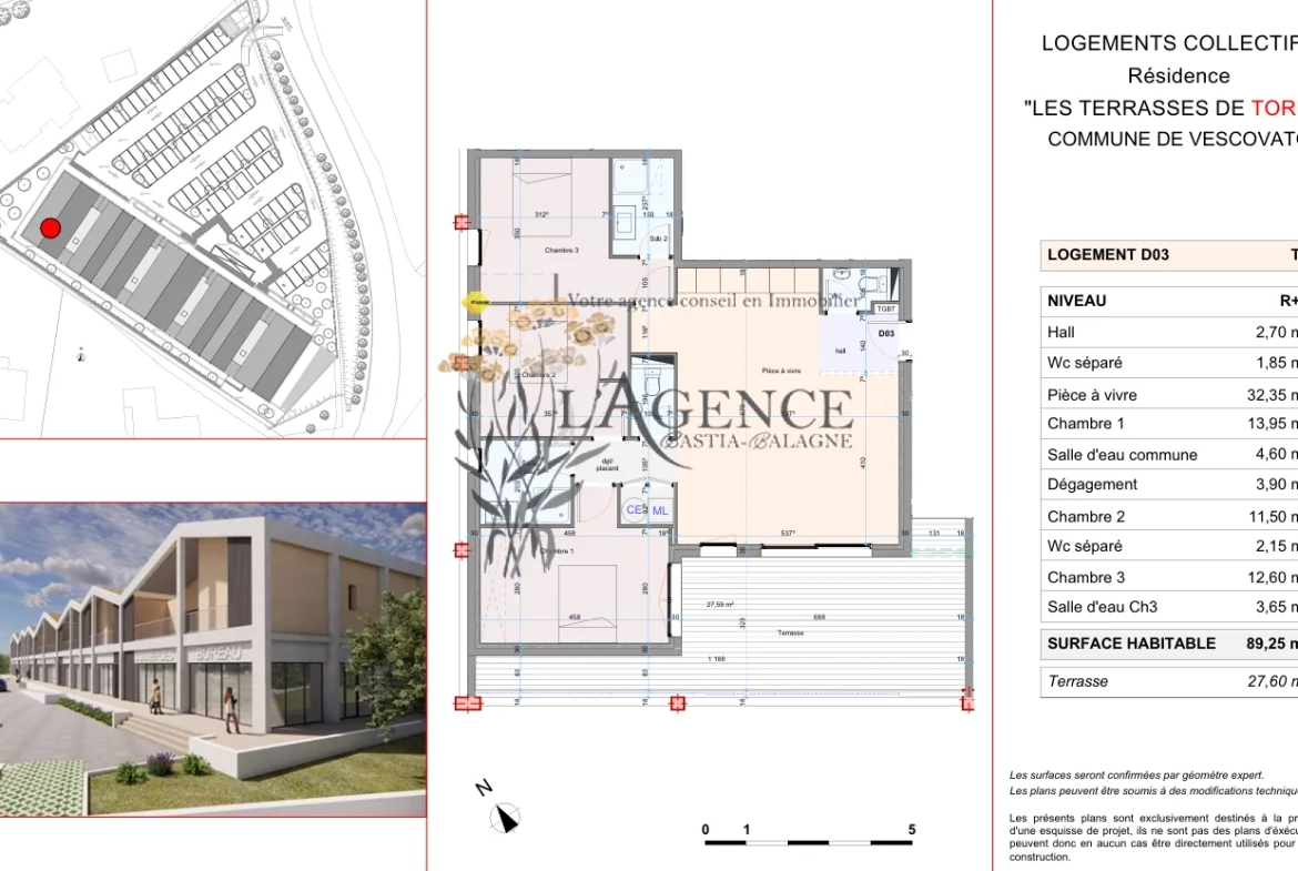 Appartement T4 à Vescovato avec terrasse, parking, neuf, idéal investisseur et premier achat 