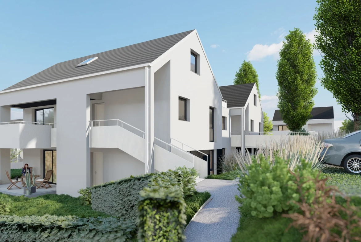 Programme immobilier neuf Le Clos des Oliviers à Saverne – Appartements lumineux et jardins 