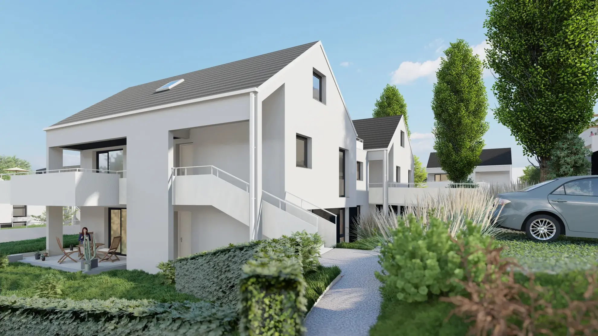 Programme immobilier neuf Le Clos des Oliviers à Saverne – Appartements lumineux et jardins 