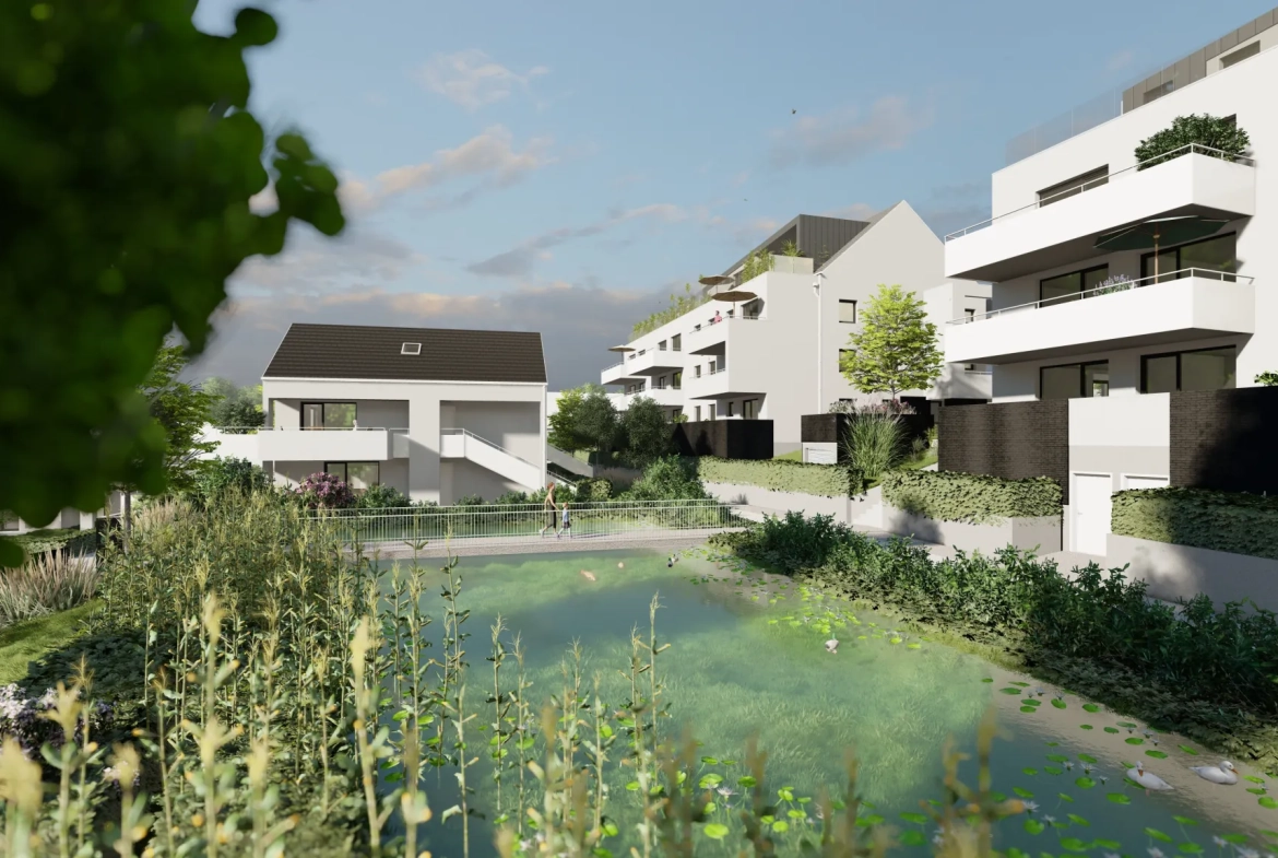 Programme immobilier neuf Le Clos des Oliviers à Saverne – Appartements lumineux et jardins 