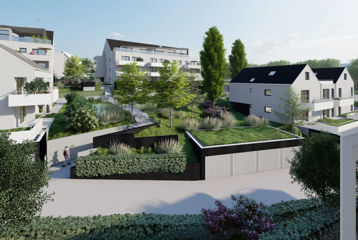 Programme immobilier neuf Le Clos des Oliviers à Saverne – Appartements lumineux et jardins 