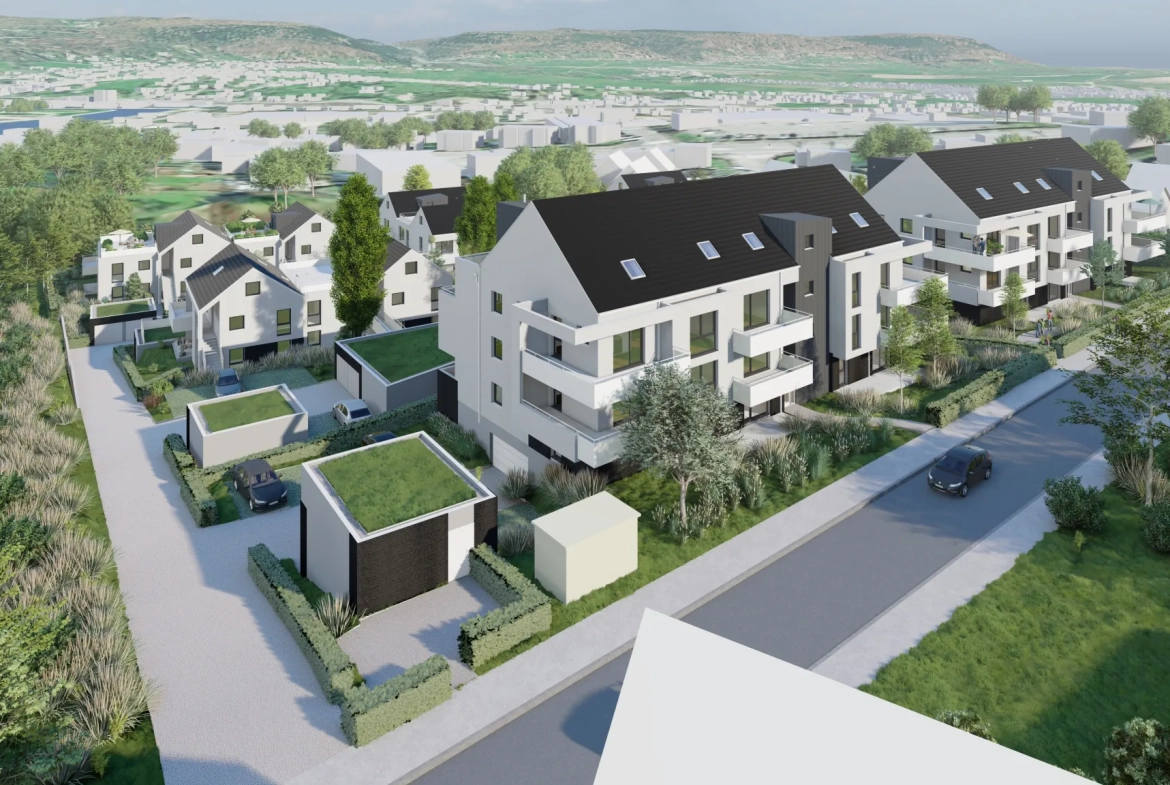 Programme immobilier neuf Le Clos des Oliviers à Saverne – Appartements lumineux et jardins 