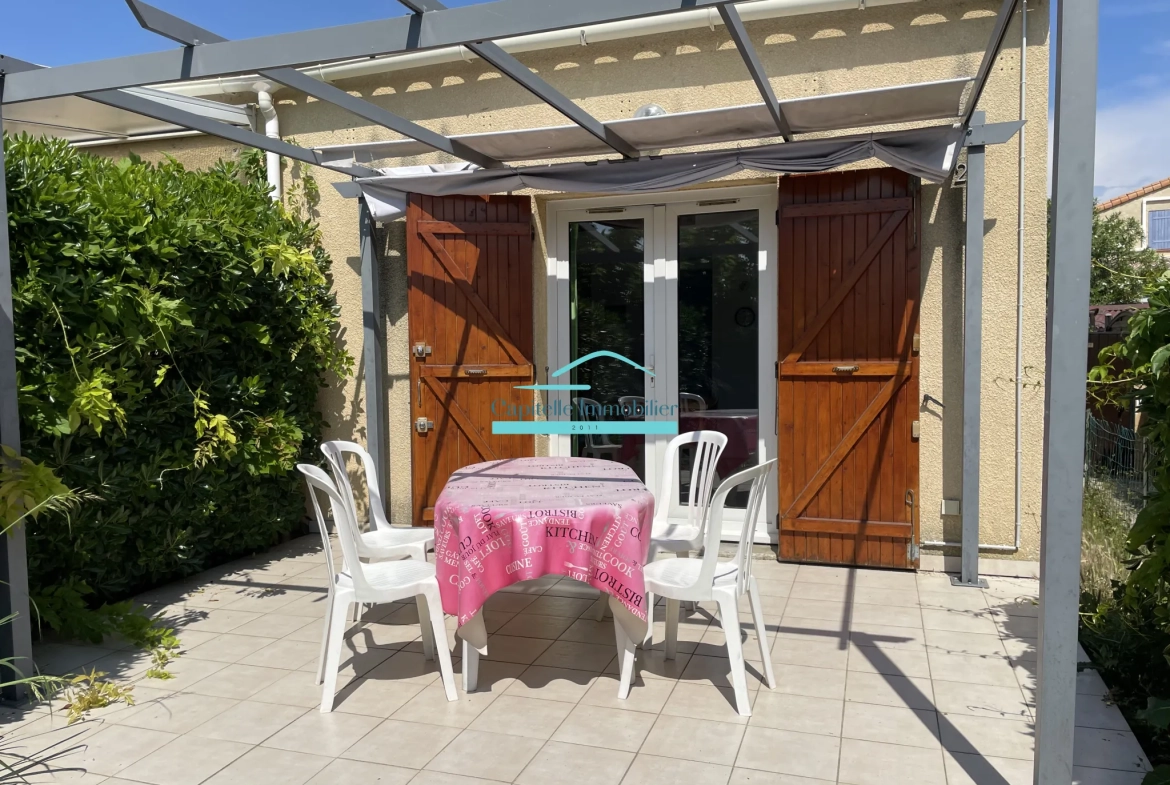 Villa T3 avec mezzanine, jardin, piscine à Vic-la-Gardiole 