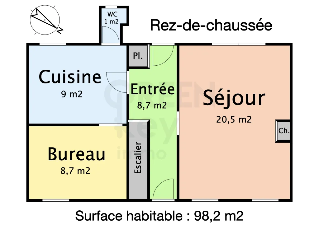 Maison à vendre à Bléneau (89220) - 5 pièces, 98,2 m² avec jardin 