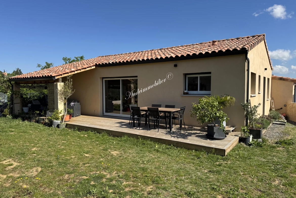 Vente maison récente de plain-pied à Limoux avec jardin et garage 
