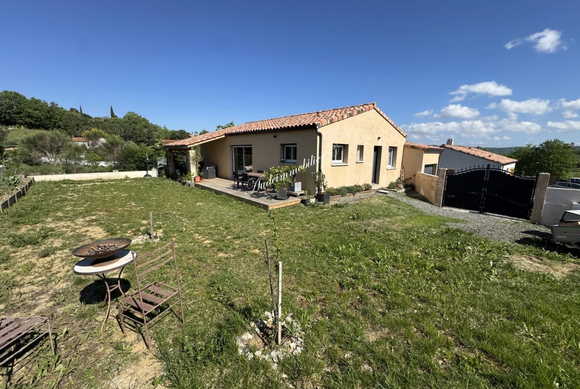 Vente maison récente de plain-pied à Limoux avec jardin et garage 