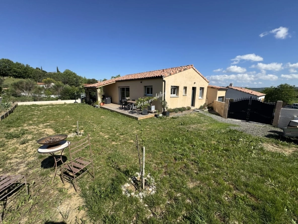 Vente maison récente de plain-pied à Limoux avec jardin et garage 