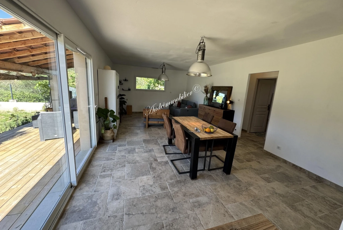 Vente maison récente de plain-pied à Limoux avec jardin et garage 