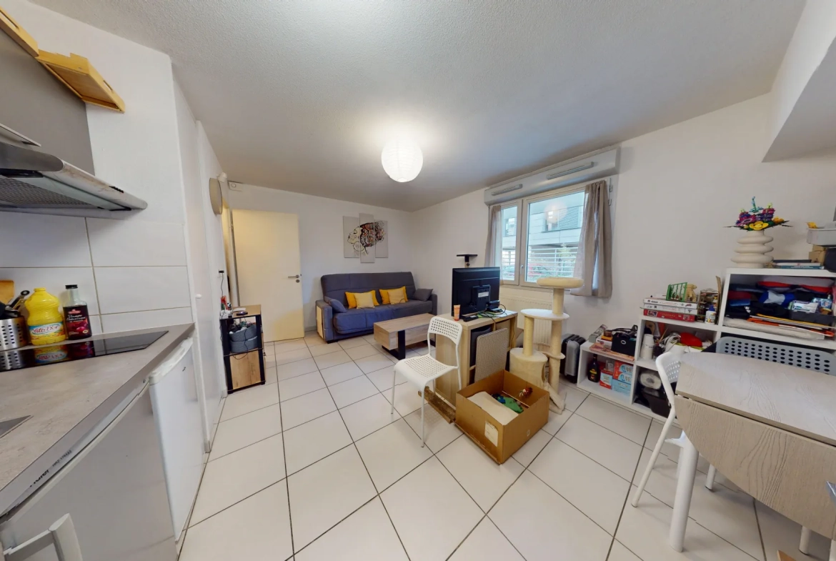 Appartement T1 à Toulouse de 27 m² proche métro, résidence récente 