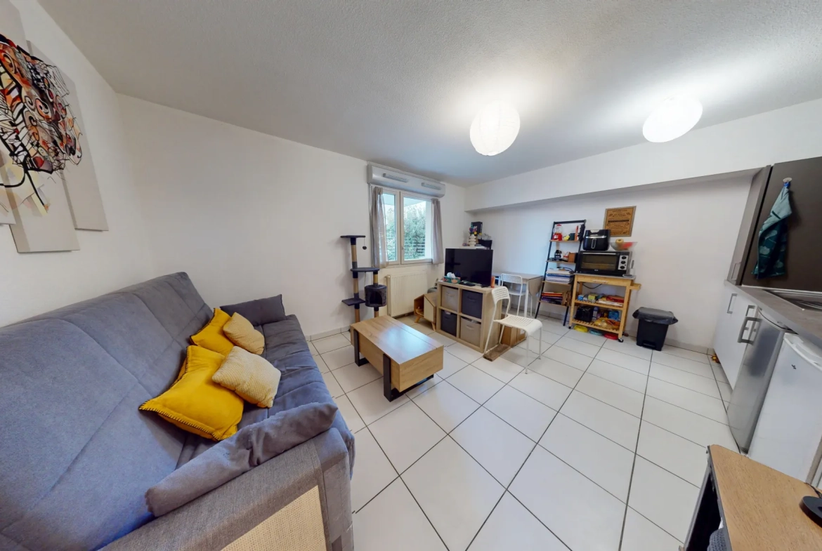 Appartement T1 à Toulouse de 27 m² proche métro, résidence récente 
