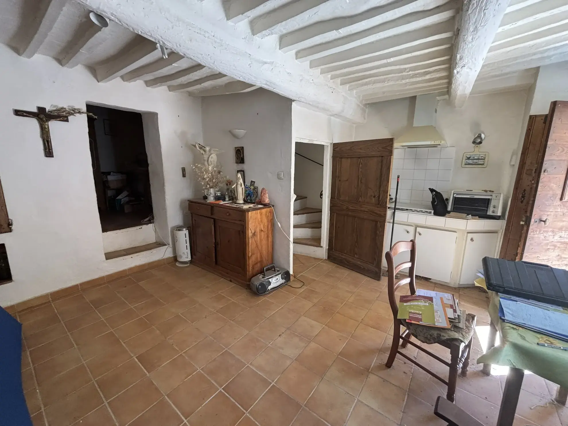 Maison de village à rénover avec terrasse dans le Barroux - Belle vue dégagée 