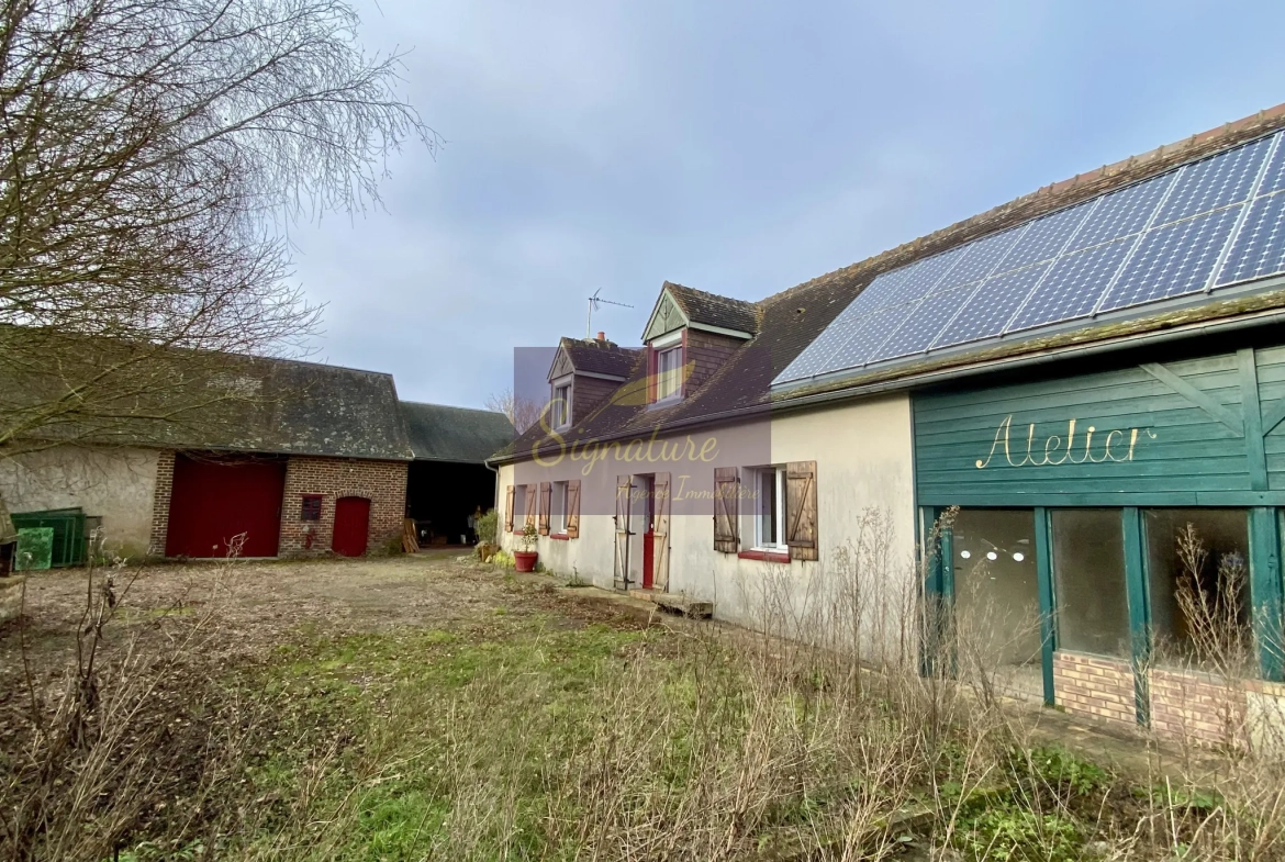 Belle ferme authentique à Teloche en campagne avec dépendances et terrain de 4015 m² 
