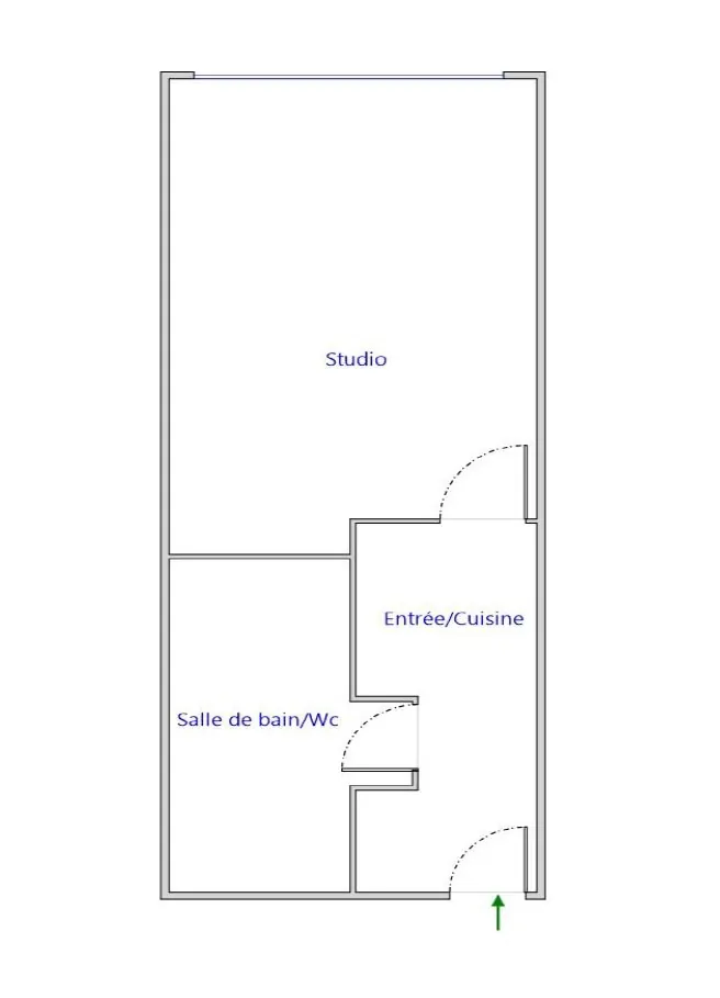 Studio à Nîmes de 23 m² loué, emplacement privilégié – Investissement sûr 