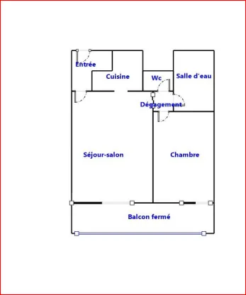 Appartement 2 pièces avec vue latérale sur l'océan à Saint Hilaire de Riez 